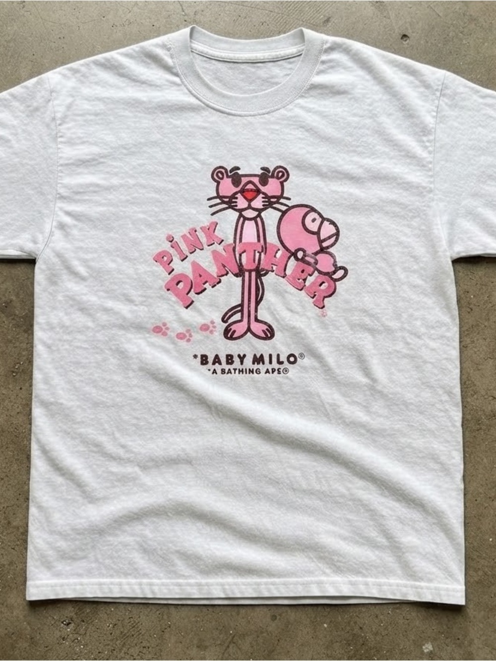 Baby Milo x Pink Panther White Kids Graphic Tee
